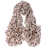 Elegant Chiffon Cat Print Scarf Apparel & Accessories KiniCatShop