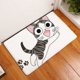 Soft Kitty Cat Floor Mat Floor Mats Happy Cat / 23.5"x15.75" KiniCatShop