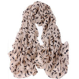 Elegant Chiffon Cat Print Scarf Apparel & Accessories KiniCatShop