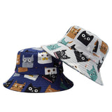 Cat Cartoon Bucket Hat Hats KiniCatShop