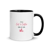 I'm a Cat & Coffee Kind of Girl Mug Black Accent KiniCatShop