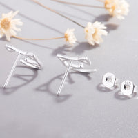 Cat Face Silver Earrings Earrings KiniCatShop