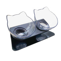 Cat Feeding Bowls on Raised Stand Food Bowls KiniCatShop
