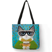 Charming Cat Tote Bag Tote Bag Bow Tie Cat KiniCatShop