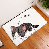 Soft Kitty Cat Floor Mat Floor Mats Sleeping Cat / 23.5"x15.75" KiniCatShop