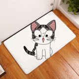 Soft Kitty Cat Floor Mat Floor Mats Surprised Cat / 23.5"x15.75" KiniCatShop
