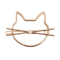 Kitty Cat Hair Clip Hair Accessories Gold KiniCatShop