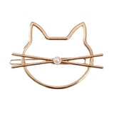 Kitty Cat Hair Clip Hair Accessories Gold KiniCatShop