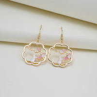 Romantic Cat Drop Earrings Earrings Pink Cat Pink Vine KiniCatShop