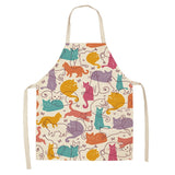 Kitty Cat Cartoon Apron Apron Colorful Cats KiniCatShop