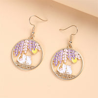 Romantic Cat Drop Earrings Earrings 2 Romantic Cats KiniCatShop