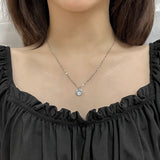 Moonstone Cat-Themed Necklace Necklaces KiniCatShop