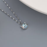 Moonstone Cat-Themed Necklace Necklaces Default Title KiniCatShop