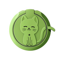 Cell Phone Kitty Cat Ring Grip Cell Phone Lime Green KiniCatShop