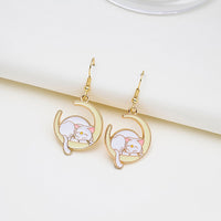 Romantic Cat Drop Earrings Earrings Sleepy Cat KiniCatShop