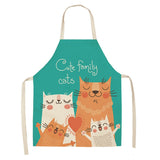 Kitty Cat Cartoon Apron Apron Cat Family KiniCatShop