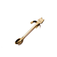 Just Hanging Around Kitty Cat Spoons Coffee Spoons Gold Spoon KiniCatShop